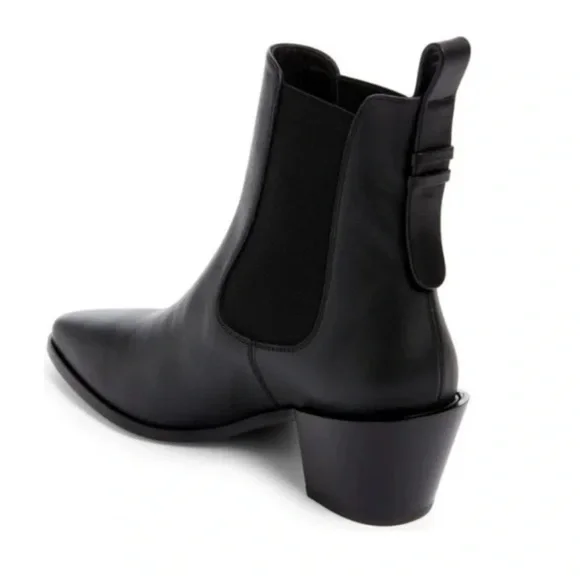 Frame Le Lexington Black Boots Chelsea Bootie Sleek Ankle Boot 7.5 NEW NWT - Picture 2 of 9